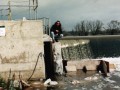 Modifying the west denil fishway at the Mannheim Weir, Grand River, Kitchener, Ontario 