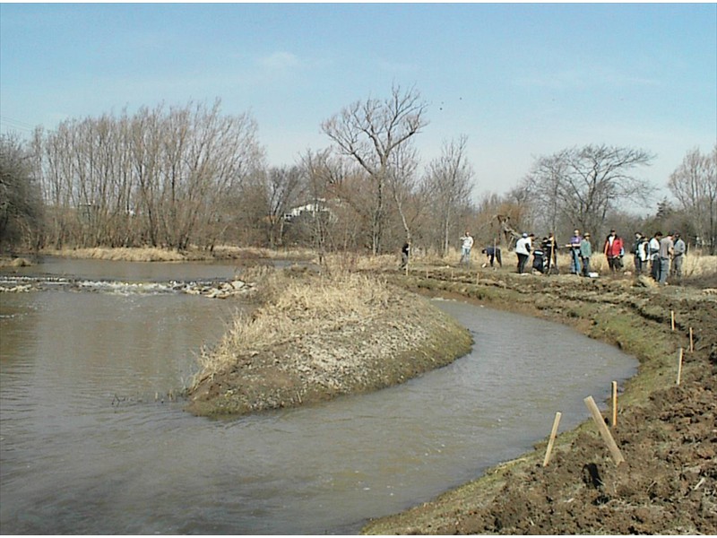 Bypass channel at the Canborough Weir, Welland, Ontario