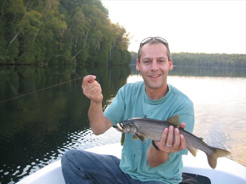 A lake trout from Bow Lake, Ontario