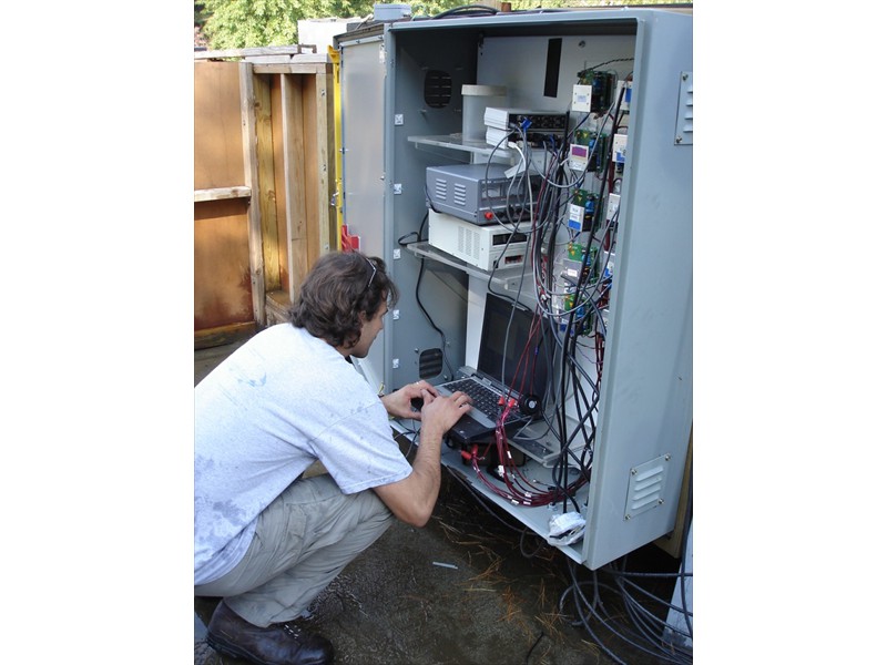 A fish detection system at the Conte lab, Turners Falls, Massachusetts