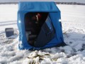 Ice Fishing for yellow perch in Lake Simcoe