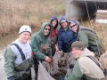 Sampling fish with the Niagara Penninsula Conservation Authority in Oswego Creek, Ontario