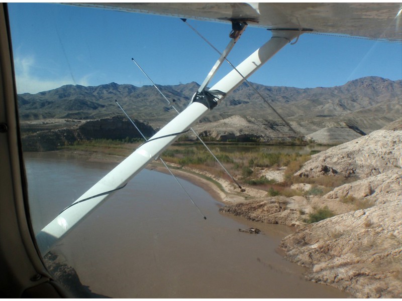 Tracking razorback suckers by airplane over Lake Mead, Arizona