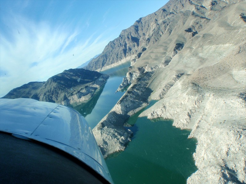 Flying low over Lake Mead - Gregg Basin, Arizona