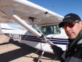 Preparing to track razorback suckers by plane over Lake Mead