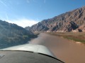 Flying low over the Colorado River while tracking razorback suckers, Arizona