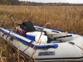 Trekking through marsh habitat into the farfield expourse site