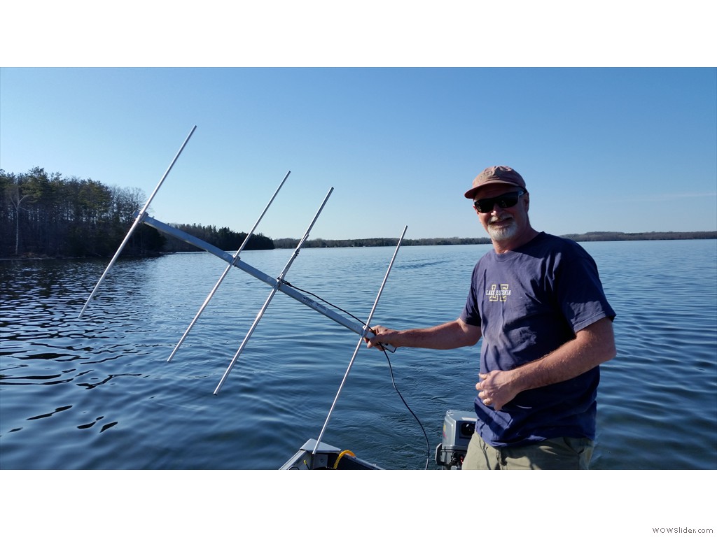 Radio tracking bass in the Lake Eugenia