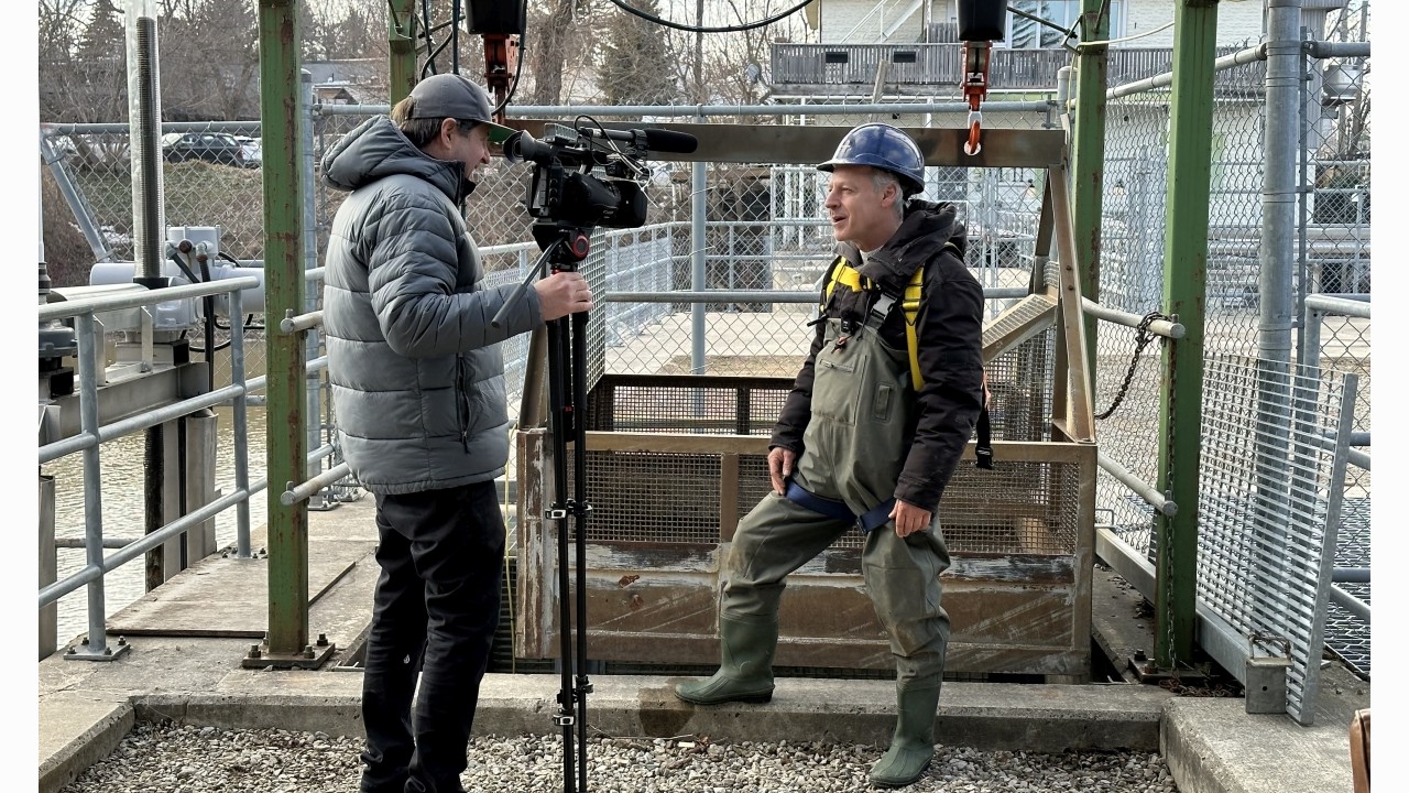 Getting interviewed by On The Bay Magazine about dam impacts and fishway mitigation at the Thornbury Dam