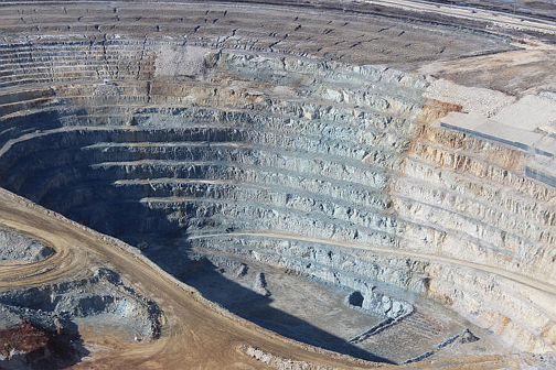 De Beers diamond mine pit