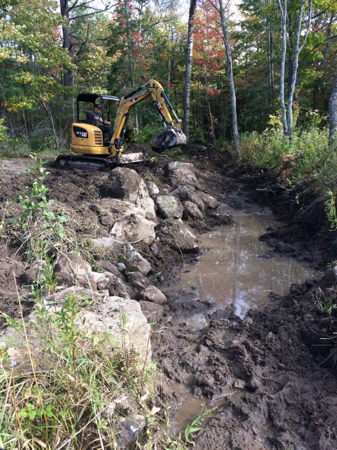 fish bypass channel construction