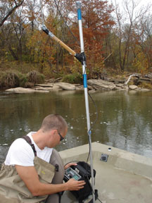 fish telemetry tracking by boat