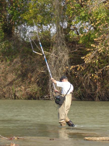 fish telemetry tracking by foot