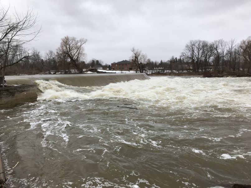 Truax Dam sluice flow